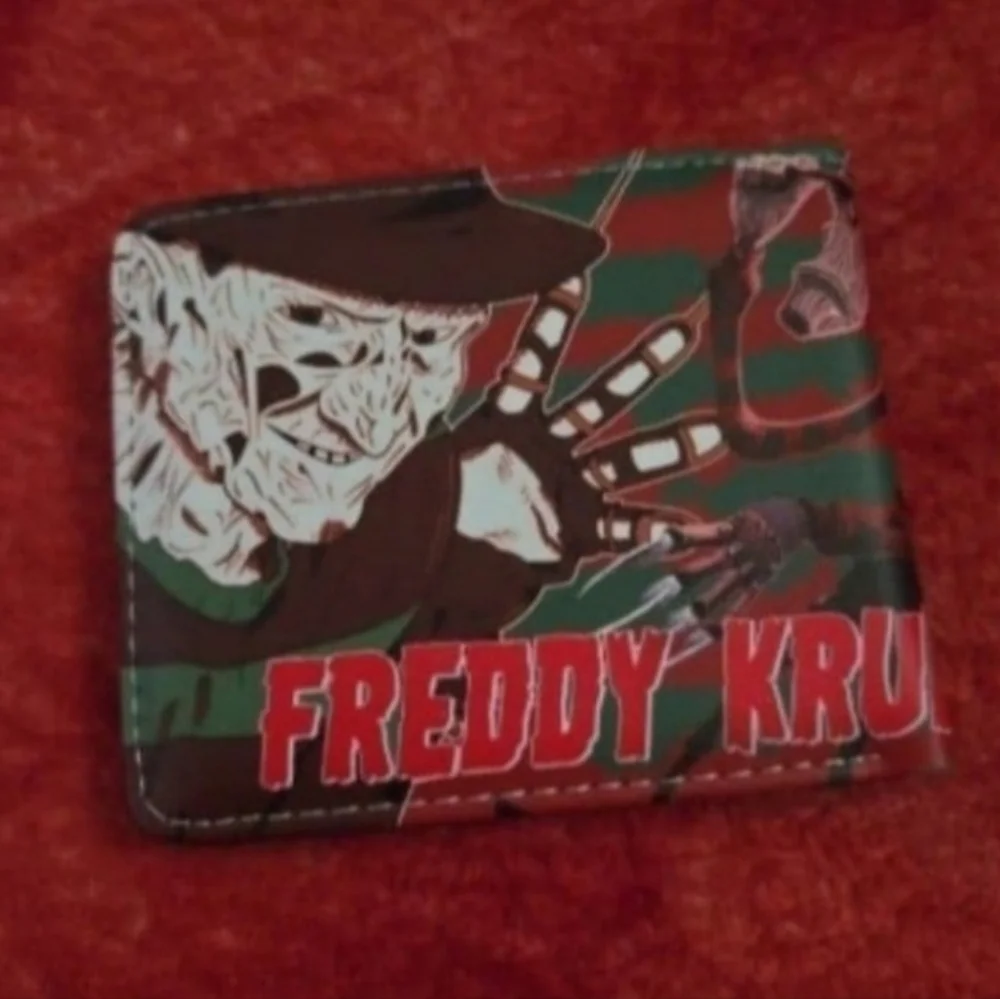 New Freddy Kruger Nightmare on elm st Halloween horror leather wallet